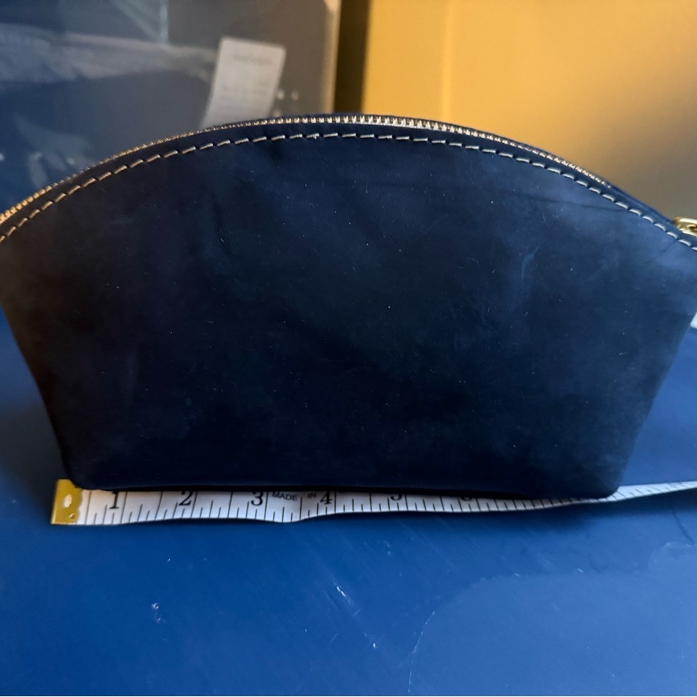 Portland Leather Goods BNNU Navy Blue Eclipse Cosmetic Pouch
